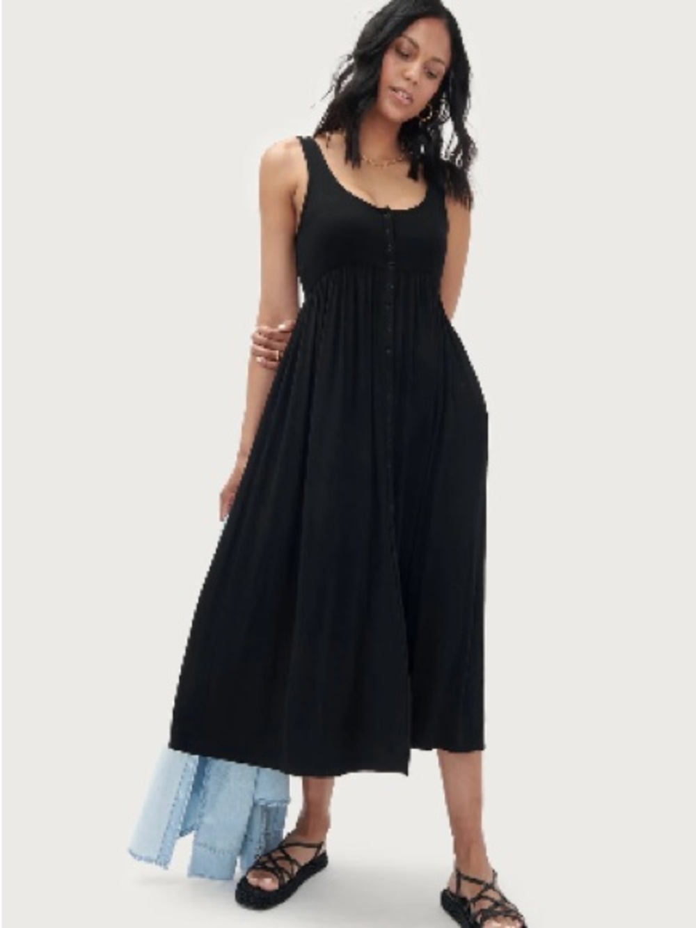Hatch Collection The Softest Rib Nursing Tank Dress